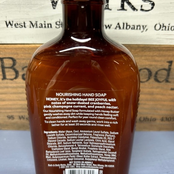 BEE JOYFUL WINTER CRANBERRY w/ HONEY BUTTER - HAND LOTION & MATCHING SOAP-BBW - Picture 3 of 3